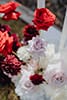 Vibrant red florals with touches of light tone- Nelson Wedding