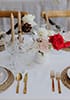 Vibrant red wedding table setting-Nelson Wedding